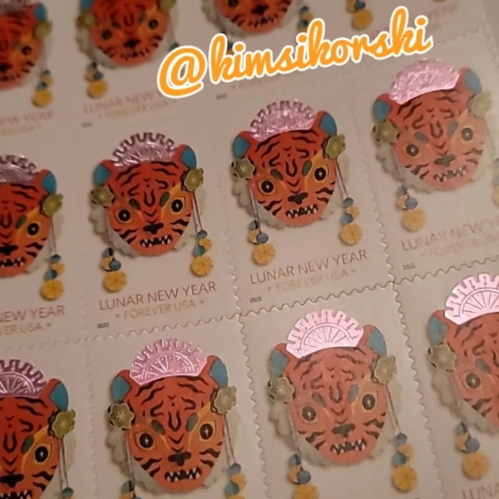 100 Lunar‎ New Year of the Tiger 2022 Forever Postage Stamps USPS Mail Stamp - Picture 5 of 8